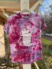 Image 1 of SMALL Live Fast Eat Trash Tie Dye Shirt 2