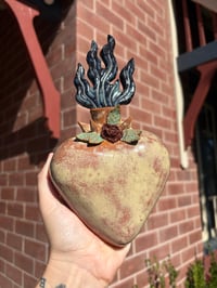 Small vintage rose sacred heart