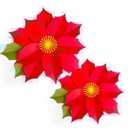 Image 1 of Poinsettia Wall Flower