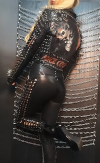 Image 2 of CUSTOM MADE ALICE COOPER FAUX LEATHER JACKET 