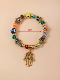 Image 3 of At My Best Hamsa Hand Evil Eye Bracelet 