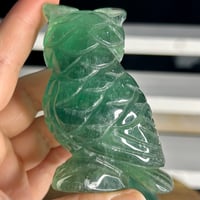 Image 3 of Green Fluorite Owl