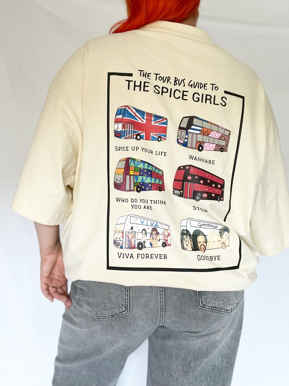 Image of Spice Girls Tour Bus SUPER OVERSIZED tee (read description on sizing)