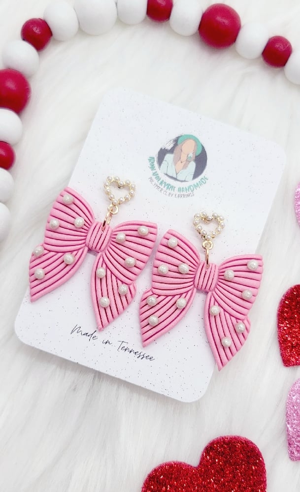 Image of Pearl Bow Dangles