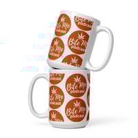 Image 3 of Bite Me logo White glossy mug