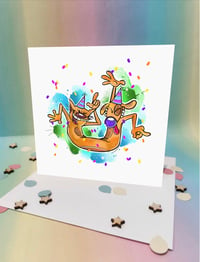 Catdog Greetings Card