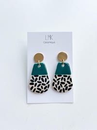 Paire de boucles d'oreilles céramique TOTEM LOSSA canard