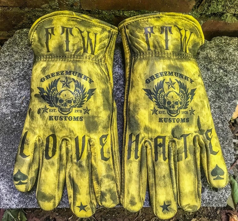 Image of Love/Hate custom gloves