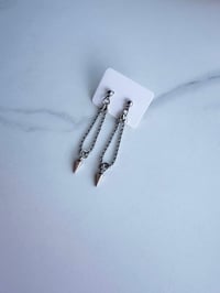Image 3 of Bead Chain Spike earrings