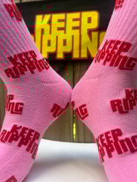 Image 3 of PINK AND RED RIPPING SOCKS