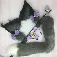 Gray / purple petplay set 🐈‍⬛Kitten 