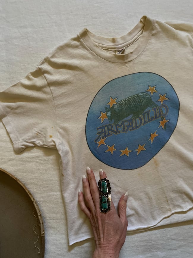 70s Armadillo world headquarters texas tee
