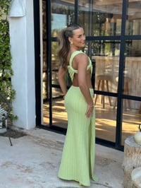 Image 2 of Nobu Boucle Knit Maxi Dress Green 