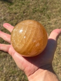 Image 7 of Honey Calcite Sphere #2389