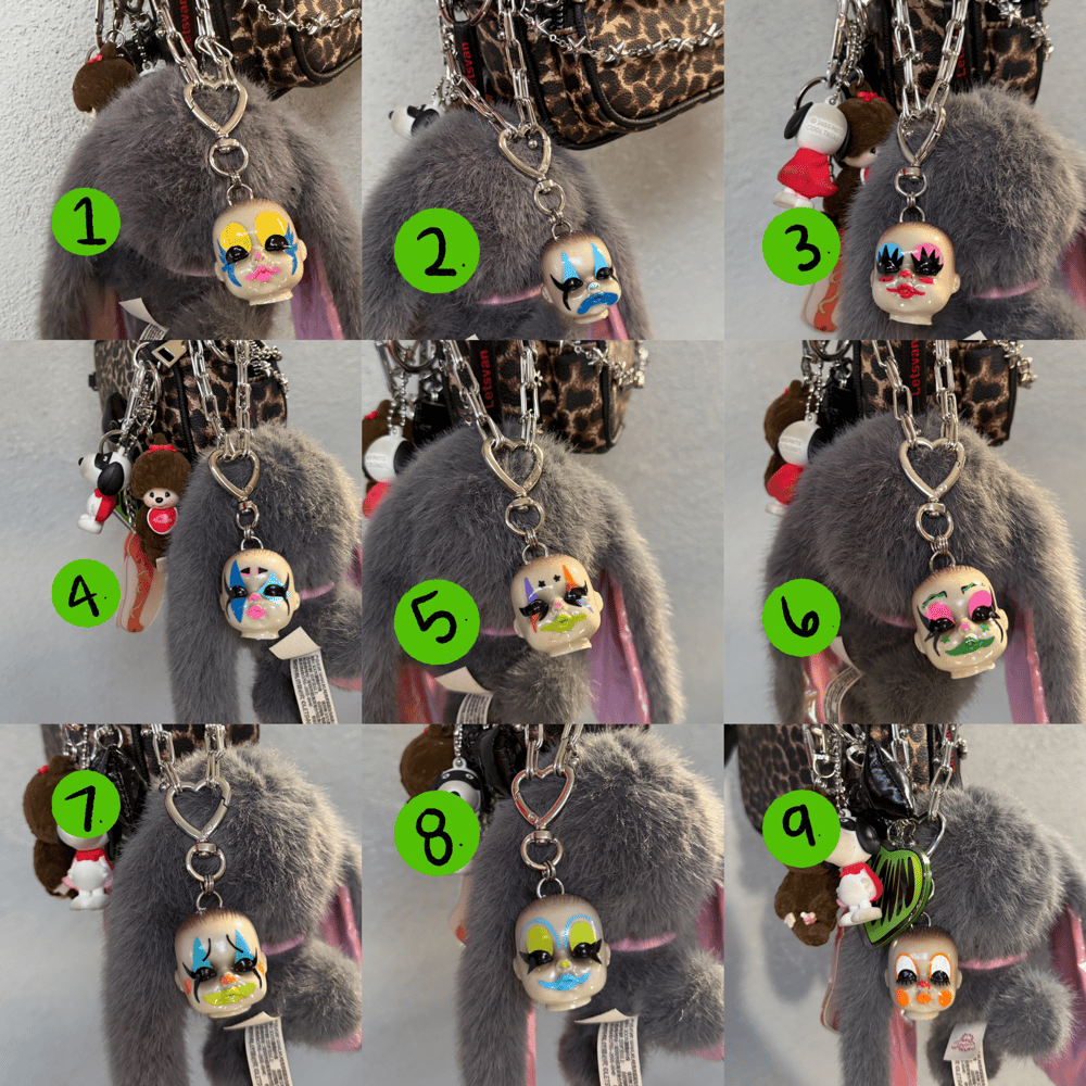 clown bb bag charm/keychains