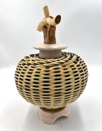 Image 2 of Cream Jar with twig