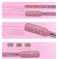 Image 5 of Pink rhinestone flat iron
