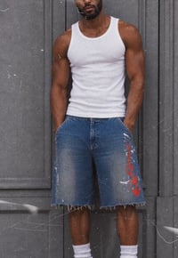Image 1 of R REWORKED DENIM CARPENTER SHORT