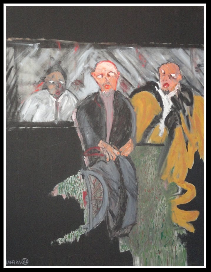 Image of Original Expressionist Painting by Michael Hafftka - Three Associates