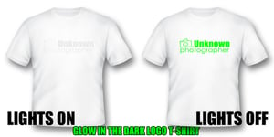 Image of WHITE ON WHITE! GLOW IN THE DARK LOGO T-SHIRT!