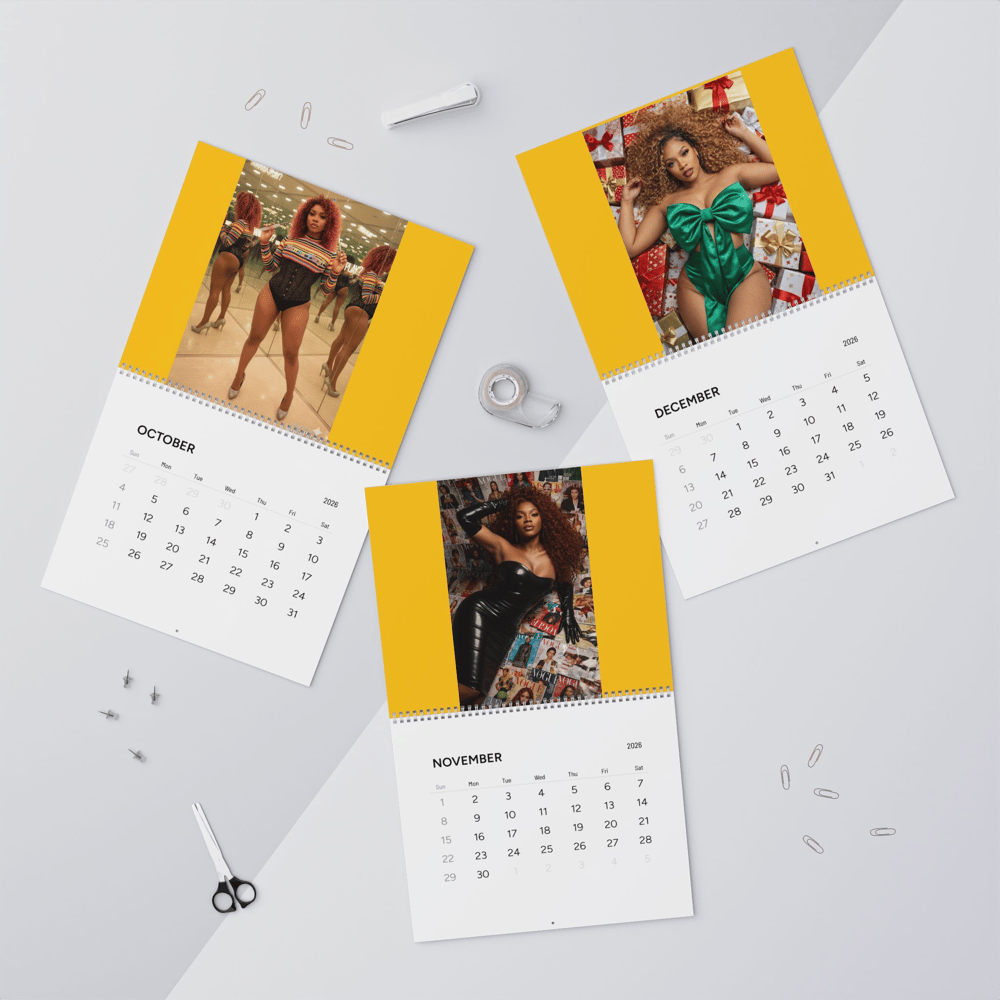 Image of 2026 custom Bold Portrait Wall Calendar — Fashion Model Photo Calendar (Large)