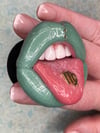 PHONE GRIP - Sage Lips Virgo Zodiac With Rhinestones