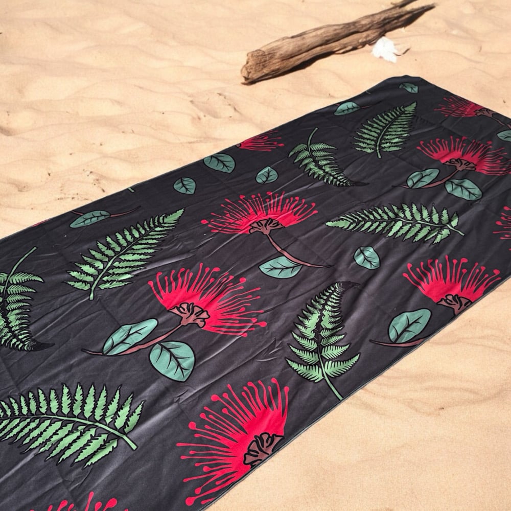 Image of FROM THE LAVA Ohia Fern Microfiber Towel • Buddah Mochi Collab