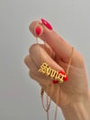 CUSTOM MELTING NAMEPLATE NECKLACE 