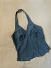 70s denim halter top