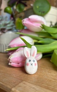 Image 1 of Ceramic Cute Pink Cheek Bunny