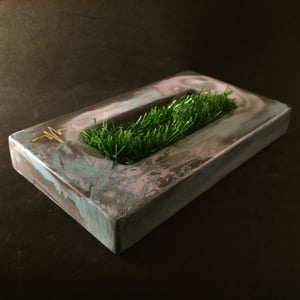 Image of Wired Ramps Planter ( Dark Grey, Aqua and Light Purple)