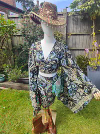 Image 14 of Pefkos co ord sarong set Jade and Gold