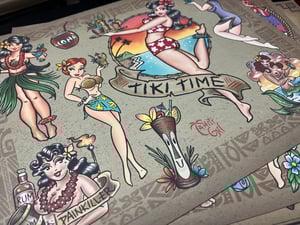 Image of 11”x14” Classic Pinup Girl 5 Sheet Set w/ Line Sheets