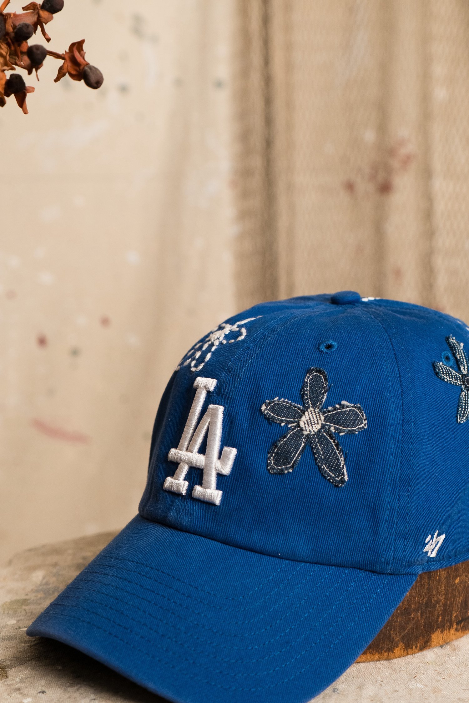 Image of Indigo Dodgers cap 