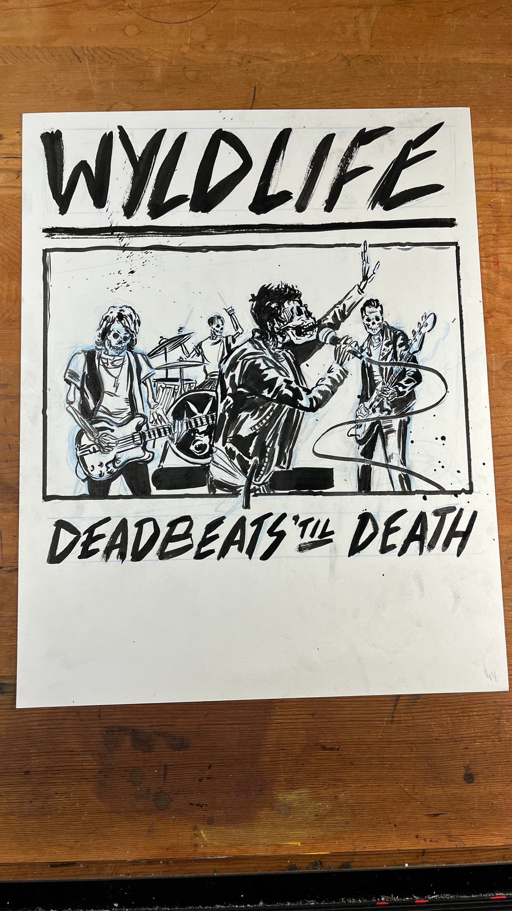 WYLDLIFE Deadbeats Til’ Death drawing 