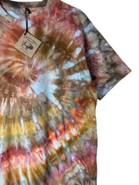 Image 9 of M Adult 100% Combed Cotton T-Shirt in Sedona Spiral Ice Dye 