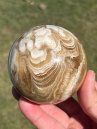 Image 12 of Amber Calcite Sphere | #2972