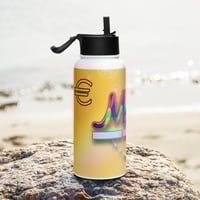 Image 4 of MERAKI Stainless Steel Water Bottle With A Straw Lid
