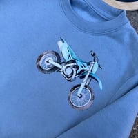 Image 2 of Dusky Blue Motorbike Sweater