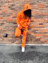 Image 3 of ORANGE RHINESTONE KW TRACKSUIT