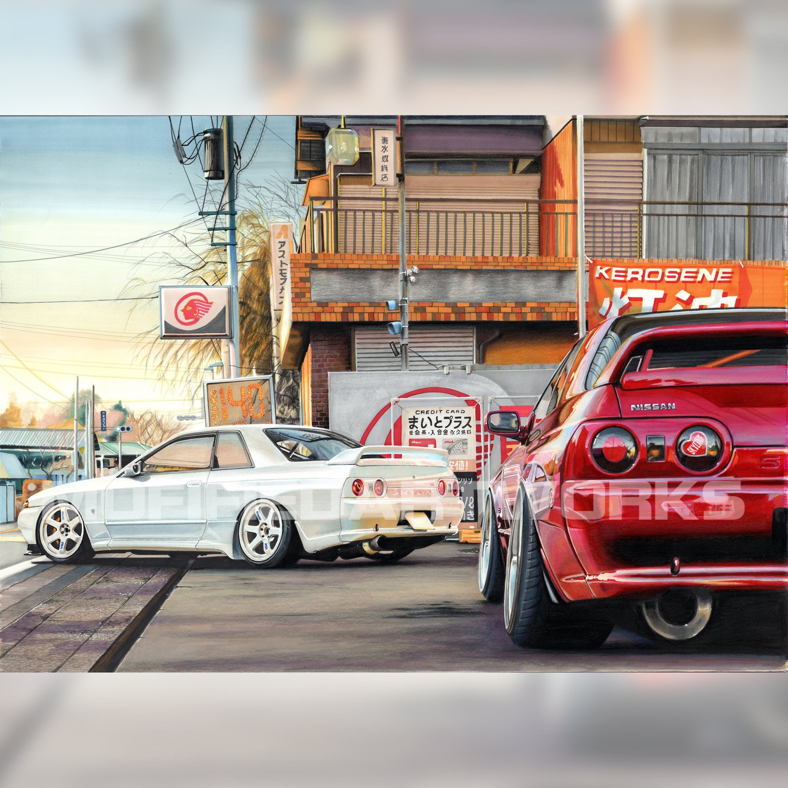Nissan Skyline R32s LIMITED EDITION premium print | Modified Art Works