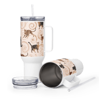 Image 2 of Travel mug with a handle (cats)