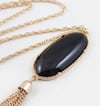 Black tassle necklace 