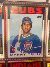 Image 1 of topps cubs manny trillo 1986