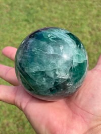 Image 2 of Rainbow Fluorite Crystal sphere #1809