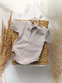 Image 2 of Photo prop | Newborn boys bodysuit for photosession Robbie| cold beige