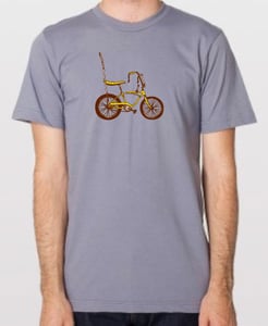 Image of Adult Old School Bike T-shirt - Color: Slate Gray