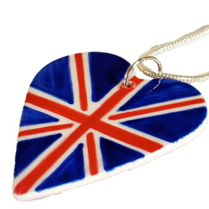 Image of Union Jack Heart Pendant