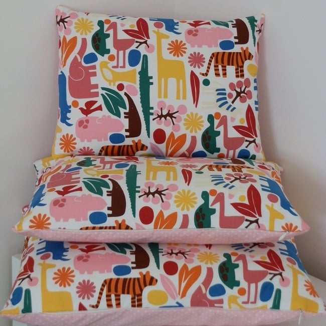 Retro Zoo Animals Kids Cushion