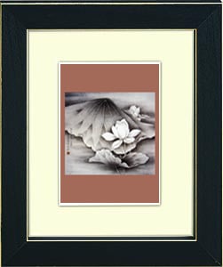 Image of framed print of Chinese Painting on canvas - Fragrance Over The Stream 